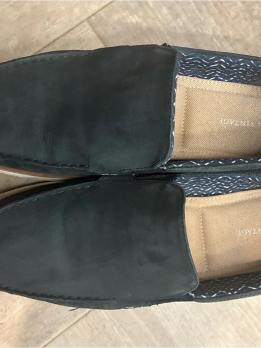 Crown Vintage Black Slip-On Loafers